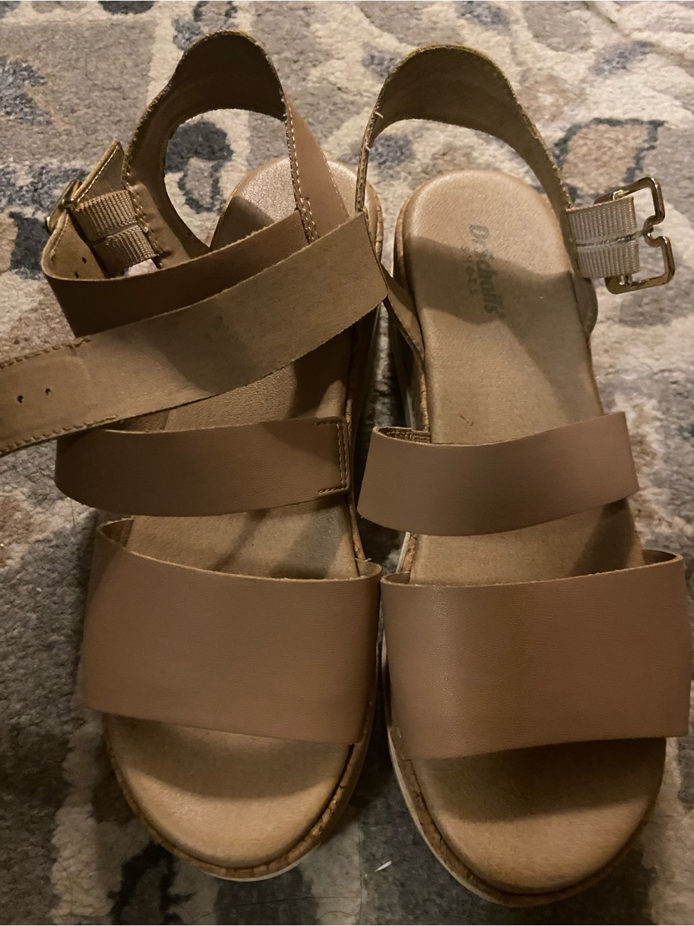 Dr. Scholl's Taupe Strappy Espadrille Platform Sandals - Picture 7 of 7